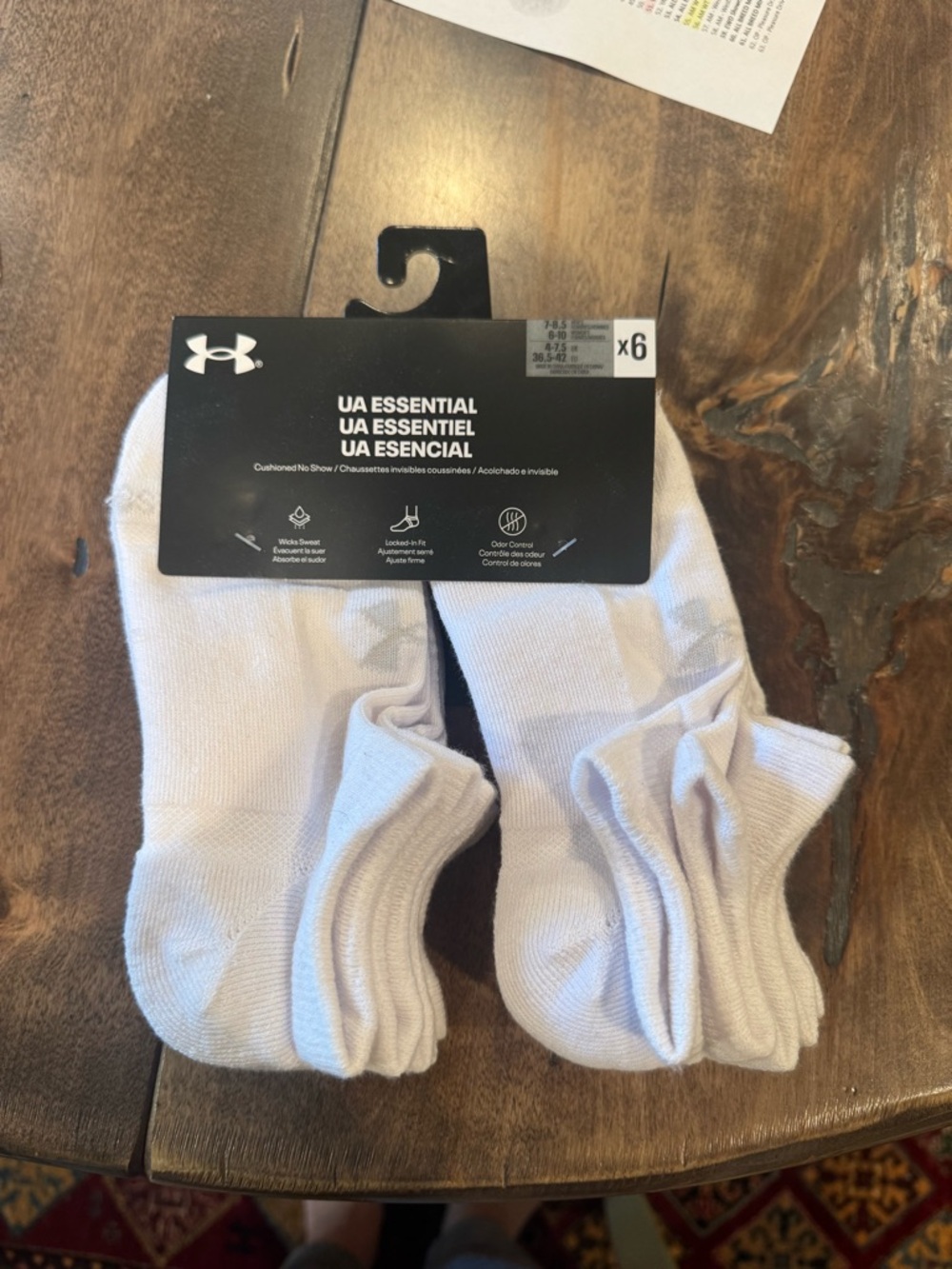 Under Armour White No-Show Athletic Socks - 6 Pack